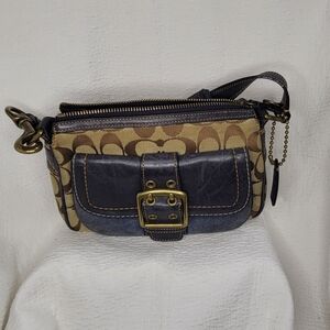 Coach Signature Legacy Shoulder Bag Canvas Bege